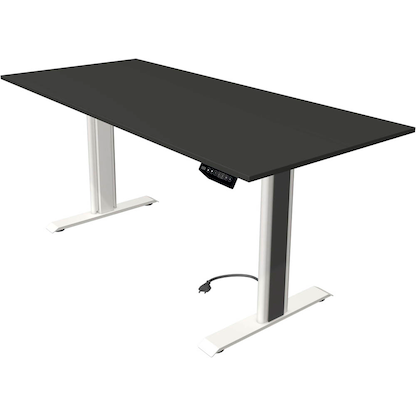 Artikelbild für Kerkmann Move 1 advance elektrisch höhenverstellbarer Schreibtisch anthrazit rechteckig, T-Fuß-Gestell weiß 180,0 x 80,0 cm, Artikelnummer 266009