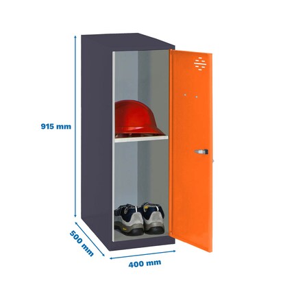 Artikelbild 2 für Simonrack Spind SIMONLOCKER DISM anthrazit, orange 8425437119316, 1 Schließfach 40,0 x 50,0 x 91,5 cm, Artikelnummer 355689