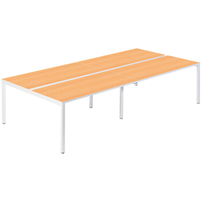Artikelbild für PAPERFLOW easyDesk Doppelschreibtisch buche rechteckig, 4-Fuß-Gestell weiß 320,0 x 166,0 cm, Artikelnummer 527940