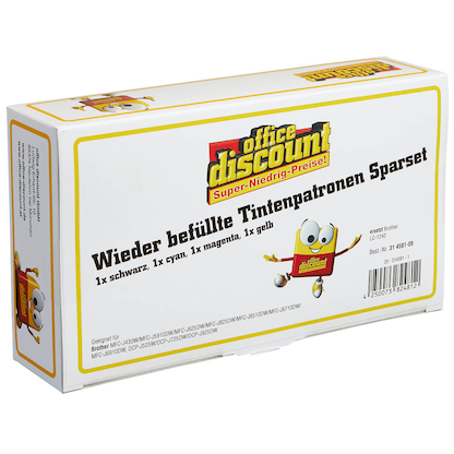 Artikelbild 2 für office discount schwarz, cyan, magenta, gelb Druckerpatronen kompatibel zu brother LC-1240BK/C/M/Y, 4er-Set, Artikelnummer 314581