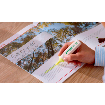 Artikelbild 6 für edding Highlighter 24 EcoLine pastell Textmarker gelb, 1 St., Artikelnummer 131017