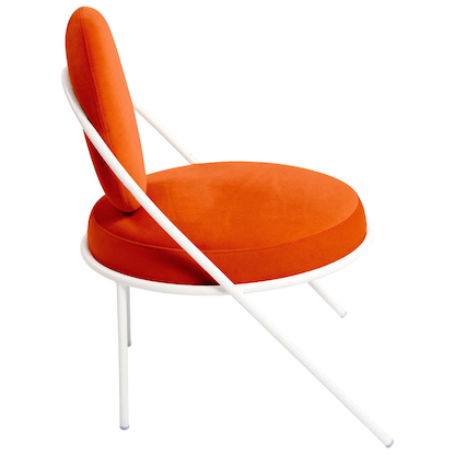 Artikelbild 2 für meet powered by PAPERFLOW Sessel SATURNE rost weiß Stoff, 1 St., Artikelnummer 231827