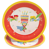 Artikelbild 1 für 10 PROnappe Pappteller Superheld Ø 23,0 cm, Artikelnummer 345326