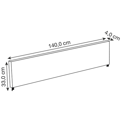 Artikelbild 2 für PAPERFLOW Tischtrennwand, weiß 140,0 x 33,0 cm, 1 St., Artikelnummer 539306