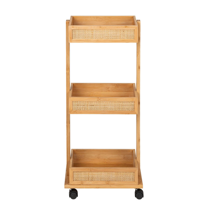 Artikelbild 3 für WENKO Etagenwagen Allegre braun 18,5 x 32,0 x 71,5 cm, Artikelnummer 809844