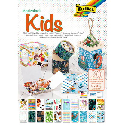 Artikelbild 11 für folia Motivblock Kids farbsortiert 270 g/qm 20 St., Artikelnummer 963344