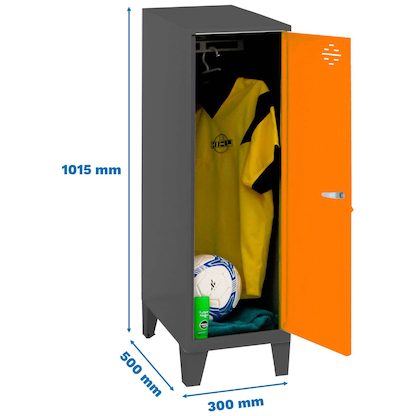 Artikelbild 2 für Simonrack Spind SIMONLOCKER DISM anthrazit, orange 8425437120343, 1 Schließfach 30,0 x 50,0 x 101,5 cm, Artikelnummer 356259