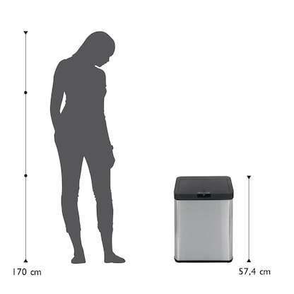 Artikelbild 3 für Echtwerk Sensor Mülleimer 48,0 l edelstahl, schwarz, Artikelnummer 639064