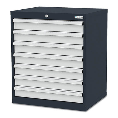 Artikelbild für Simplaflex® Systemeinrichter C-Line Schubladenschrank anthrazit 7 Schubladen 70,0 x 57,5 x 82,0 cm, Artikelnummer 683637