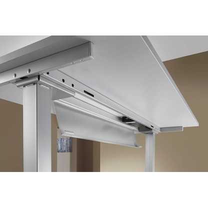 Artikelbild 7 für HAMMERBACHER VXDSM82 elektrisch höhenverstellbarer Schreibtisch buche L-Form, T-Fuß-Gestell silber 200,0 x 120,0 cm, Artikelnummer 454951