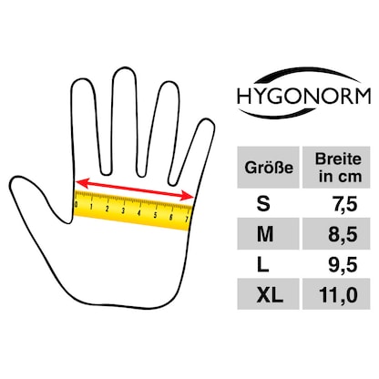 Artikelbild 5 für HYGONORM unisex Gummihandschuhe Bettina Soft gelb Größe 9, 1 Paar, Artikelnummer 651717