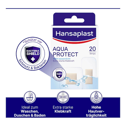Artikelbild 4 für Hansaplast Pflaster AQUA PROTECT 4808200006 transparent, 20 St., Artikelnummer 497687