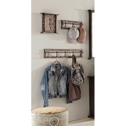 Artikelbild 3 für HAKU Möbel Wandgarderobe 15890 anthrazit Metall 5 Haken 73,0 x 15,0 cm, Artikelnummer 551123