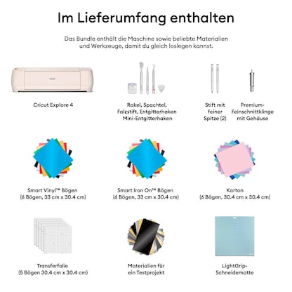 Artikelbild 6 für cricut™ Explore 4 Essentials Bundle Schneideplotter-Set beige, Artikelnummer 554609