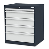 Artikelbild 1 für Simplaflex® Systemeinrichter C-Line Schubladenschrank anthrazit 5 Schubladen 70,0 x 57,5 x 82,0 cm, Artikelnummer 683629