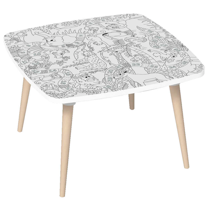 Artikelbild 4 für PAPERFLOW Kids Dschungel Maltische weiß 60,0 x 60,0 x 46,0 cm, Artikelnummer 216428