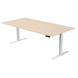 Artikelbild 1 für Kerkmann Move 3 elektrisch höhenverstellbarer Schreibtisch ahorn rechteckig, T-Fuß-Gestell weiß 200,0 x 100,0 cm, Artikelnummer 814689