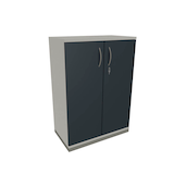 Artikelbild 1 für fm Aktenschrank Sidney, 4260429763641 weiß, lavagrau 2 Fachböden 80,0 x 44,2 x 113,3 cm, Artikelnummer 410371