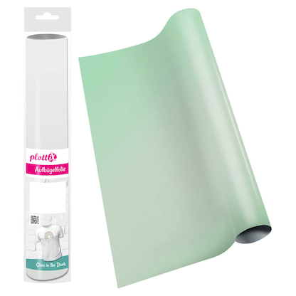 Artikelbild für plottiX PremiumFlex Glow in the Dark Aufbügelfolie weiß Effekt-Folie 32,0 x 50,0 cm, 1 Rolle, Artikelnummer 541484