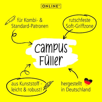 Artikelbild 4 für ONLINE® Campus Soft Patronenfüller schwarz M (mittel), Artikelnummer 238216