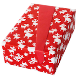 Artikelbild 1 für JUNG SCHÖNER VERPACKEN Geschenkpapier Blögg Rentiere rot beidseitig bedruckt, 20,0 m, Artikelnummer 336788