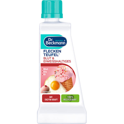 Artikelbild für Dr.Beckmann FLECKENTEUFEL BLUT & EIWEISSHALTIGES Fleckenentferner flüssig, 0,5 l, Artikelnummer 574349