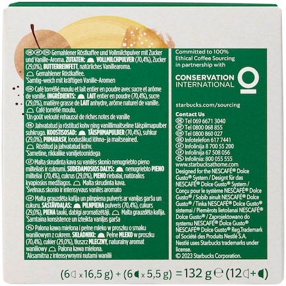 Artikelbild 8 für NESCAFÉ DOLCE GUSTO® STARBUCKS® Macciato Madagascar Vanilla Kaffeekapseln, mild, 6 Portionen, Artikelnummer 613259