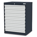 Artikelbild 1 für Simplaflex® Systemeinrichter C-Line Schubladenschrank anthrazit 8 Schubladen 70,0 x 57,5 x 92,0 cm, Artikelnummer 683658