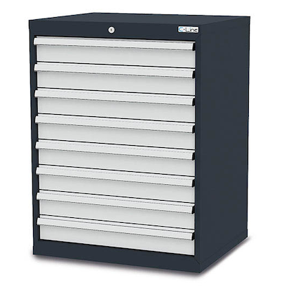 Artikelbild für Simplaflex® Systemeinrichter C-Line Schubladenschrank anthrazit 8 Schubladen 70,0 x 57,5 x 92,0 cm, Artikelnummer 683658