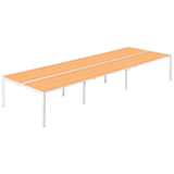 Artikelbild 1 für PAPERFLOW easyDesk Doppelschreibtisch buche rechteckig, 4-Fuß-Gestell weiß 480,0 x 166,0 cm, Artikelnummer 528005