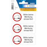 Artikelbild 1 für HERMA Hinweisetiketten 5738 Keine Werbung, schwarz 79,0 x 34,0 mm, 3 Etiketten, Artikelnummer 815047