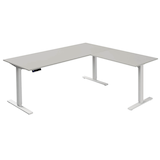 Artikelbild 1 für Kerkmann Move 3 elektrisch höhenverstellbarer Schreibtisch lichtgrau L-Form, T-Fuß-Gestell weiß 180,0 x 80,0 cm, Artikelnummer 814691