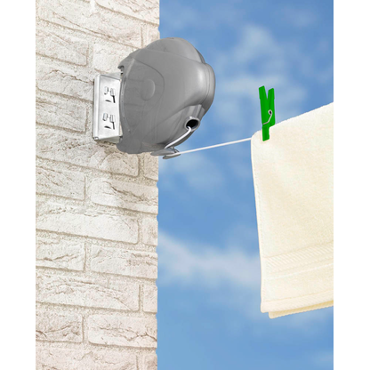 Artikelbild 3 für WENKO Wäscheleine ausziehbar Jumbo grau, weiß, Artikelnummer 531572