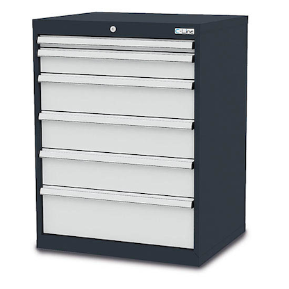 Artikelbild für Simplaflex® Systemeinrichter C-Line Schubladenschrank anthrazit 6 Schubladen 70,0 x 57,5 x 92,0 cm, Artikelnummer 683718