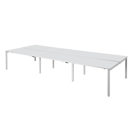 Artikelbild 4 für PAPERFLOW easyDesk Doppelschreibtisch weiß rechteckig, 4-Fuß-Gestell weiß 420,0 x 166,0 cm, Artikelnummer 527972