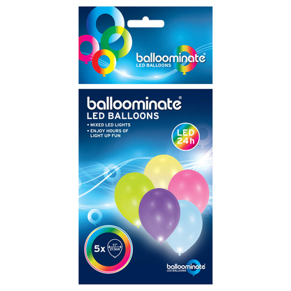 Artikelbild 2 für amscan® Luftballons LED bunt, 5 St., Artikelnummer 221727