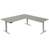Artikelbild 1 für Kerkmann Move 3 elektrisch höhenverstellbarer Schreibtisch lichtgrau L-Form, T-Fuß-Gestell weiß 200,0 x 100,0 cm, Artikelnummer 814710