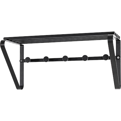 Artikelbild 2 für HAKU Möbel Wandgarderobe 19557 schwarz Metall 5 Haken 45,0 x 20,0 cm, Artikelnummer 136683