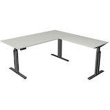 Artikelbild 1 für Kerkmann Move 3 elegant elektrisch höhenverstellbarer Schreibtisch lichtgrau L-Form, T-Fuß-Gestell grau 180,0 x 180,0 cm, Artikelnummer 488087