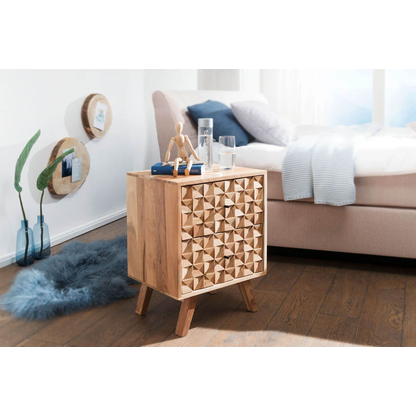 Artikelbild 6 für WOHNLING Nachttisch Massivholz akazie 35,0 x 44,0 x 61,0 cm, Artikelnummer 907037