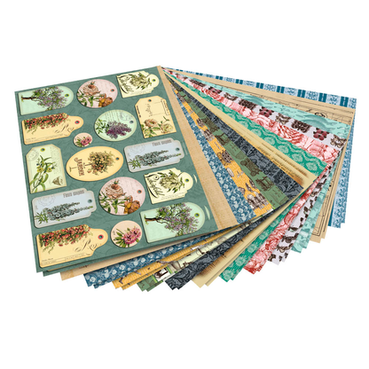 Artikelbild 2 für folia Motivblock Vintage farbsortiert 80/270 g/qm 26 St., Artikelnummer 963243