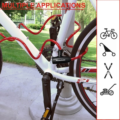 Artikelbild 8 für 3 Master Lock® Fahrradschlösser 8127EURTRI mehrfarbig 1,8 m, Artikelnummer 727352