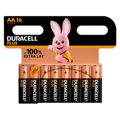 Artikelbild für 16 DURACELL Batterien PLUS Mignon AA 1,5 V, Artikelnummer 561284