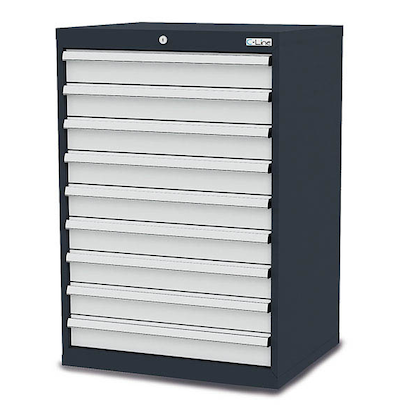 Artikelbild für Simplaflex® Systemeinrichter C-Line Schubladenschrank anthrazit 9 Schubladen 70,0 x 57,5 x 102,0 cm, Artikelnummer 683689