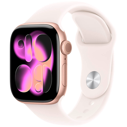 Artikelbild 12 für Apple Watch Series 11 42 mm Aluminium (GPS) Sportarmband S/M blassrosa, roségold, Artikelnummer 714059
