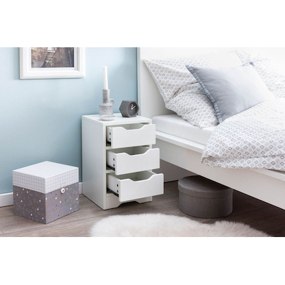 Artikelbild 9 für WOHNLING Nachttisch weiß 31,0 x 31,0 x 49,0 cm, Artikelnummer 907313