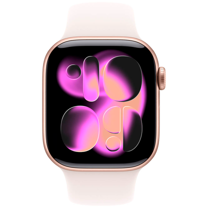 Artikelbild 2 für Apple Watch Series 11 42 mm Aluminium (GPS) Sportarmband S/M blassrosa, roségold, Artikelnummer 714059