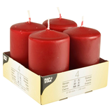 Artikelbild 1 für 4 STARPAK Stumpenkerzen bordeaux, Artikelnummer 514070