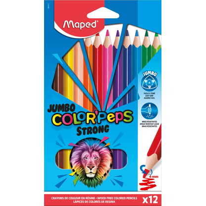 Artikelbild 6 für maped COLOR'PEPS STRONG Jumbo Buntstifte farbsortiert, 12 St., Artikelnummer 303311