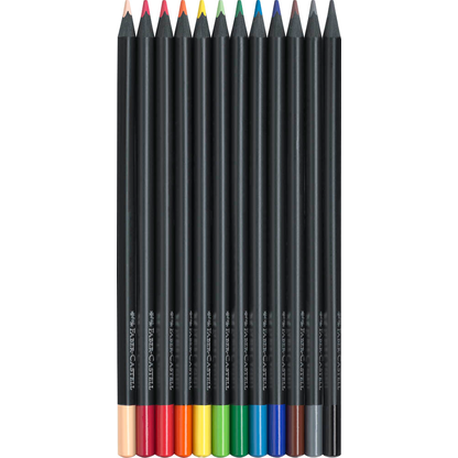 Artikelbild 2 für FABER-CASTELL Black Edition Buntstifte farbsortiert, 12 St., Artikelnummer 158061